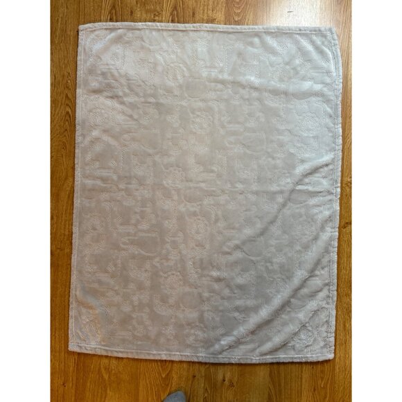 Plush Baby Blanket Embossed Animals Gray Oeko-Tex Certification Giraffe Hippo - Picture 5 of 9